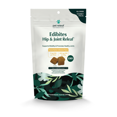 Hip & Joint Releaf CBD Edibites For Dogs – Peanut Butter Banana