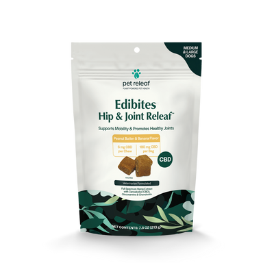 Hip & Joint Releaf CBD Edibites For Dogs – Peanut Butter Banana
