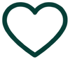 Dark green heart representing rescue donations
