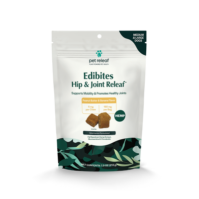 Hip & Joint Releaf Hemp Edibites For Dogs – Peanut Butter Banana