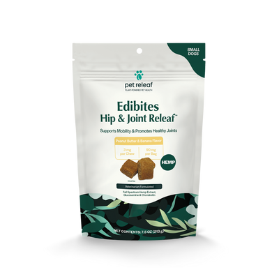 Hip & Joint Releaf Hemp Edibites For Dogs – Peanut Butter Banana