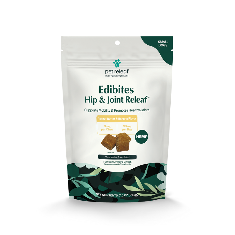 Hip & Joint Releaf Hemp Edibites For Dogs – Peanut Butter Banana
